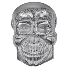 Deko Skull Aluminium Totenkopf Wandskulptur Gothic Totenschädel Schädel 42 cm