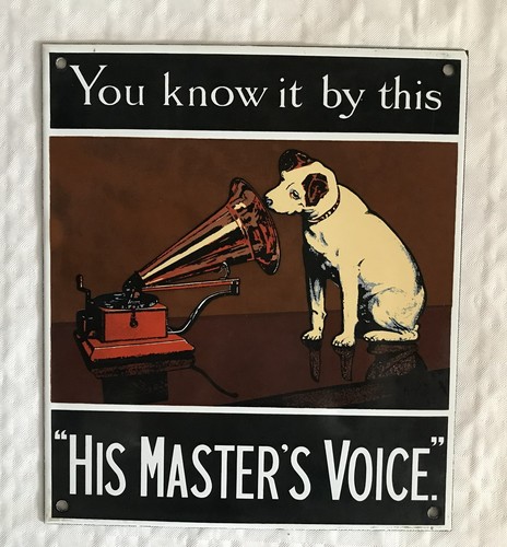 Emailleschild his master - emailleschild, master's