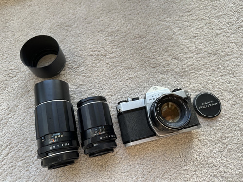 Asahi pentax 500 3 lenses - asahi,