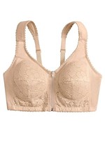 wäschepur Damen Vorderverschluss-BH Bügellos Unterwäsche haut Gr. 80 (Cup-D) NEU