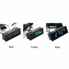 Multifunktional 12V Auto Digital Uhr Temperatur Anzeige Thermometer Voltmeter FN