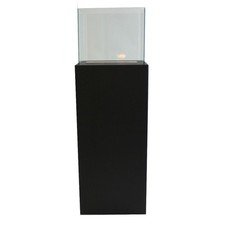 Bioethanol-Kamin Säule stehend 40x40x120cm - schwarz Terrasse Garten