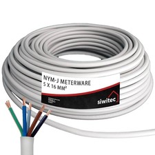 NYM-J Stromkabel Feuchtraumkabel 5x16 mm² Mantelleitung 1-100 m NYM Elektrokabel