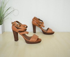 schöne Hakei Plateau High Heel Sandaletten Gr. 39 Echtleder