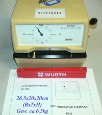 Zeit Datum Stempler TR-S JSGUS Stechuhr OVP Uhrzeitstempel Zeitstempel TimeDater