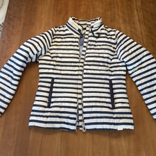 Tom Taylor Damenjacke Größe M￼Blau Weiß  gestreift 2 Reißverschlusstaschen vorn