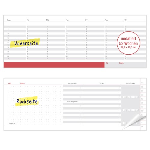Roter tischkalender - roter,