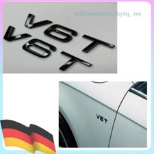 2x V6T Emblem Schwarz glänzend Schriftzug für Audi A5 A6 A7 S5 S6 S7 S8  NEU