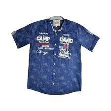 Camp David Hemd Kurzarm Blau