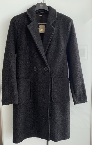 Mantel schwarz boucle viskose - boucle,
