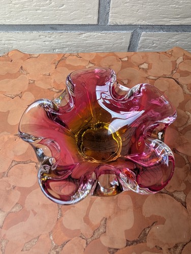 Kunstglas schale rot - kunstglas,
