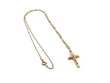 Goldkette mit Kreuz, Konfirmation, Kommunion, Taufe, Gelbgold 585 14 KT