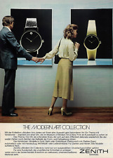Zenith Movado Museum 1979 Vintage Werbung Ad Anzeige Reklame yellowed_vintageads