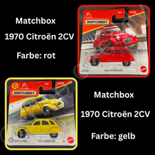 2 x Matchbox1970 Citroen 2CV