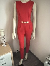 Sexy Roter Lederimitat Overall