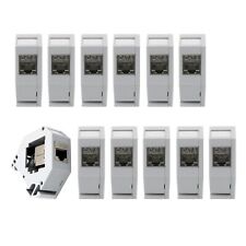 12x Keystone CAT8.1 Hutschienenadapter RJ45 Buchse Modul Metall geschirmt Set