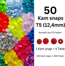 Kam Snaps Druckknöpfe T5 50 Stück 70 FARBEN ZUR AUSWAHL nähfrei Knöpfe Kamsnaps
