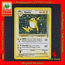 Raichu - Pokemon Karte TCG 16/130 Rare Holo Basis-Set 2 /E43