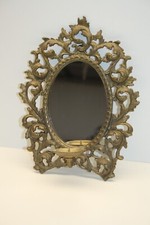 Messing Spiegel mit Kerzenhalter