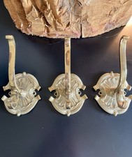 Garderobenhaken/ Huthaken/ Wandhaken, 3 er Set, Messing Fa. Schallenberg,