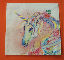 10 lose Servietten Einhorn