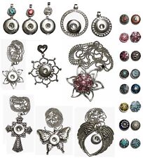 Click Button Kette Anhänger Träger Halskette Druckknopf Klick Button Kompatibel