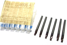 6x BRW Micro VHM Fräser Ø2,4 x3x38 SchaftØ3  Neu D2990