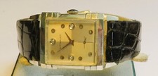 Wittnauer Diamant Brillant Armbanduhr Herren unisex ca. 1960 10K goldfilled