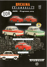 Brekina Automodelle DDR-Programm 2004 Prospekt Katalog 1:87 H0 Trabant IFA Wartb