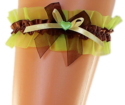 Strumpfband braut grün olive - strumpfband,
