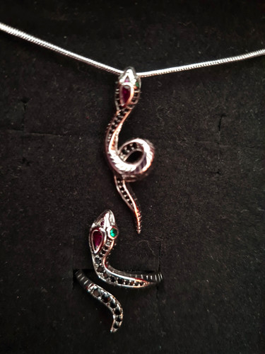 S925 schlangen schmuck - schlangen, schmuck-set