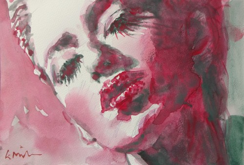 Gerry miller aquarell frau - miller., aquarell-"frau"