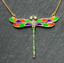 Kette Libelle Diamant, Perle &