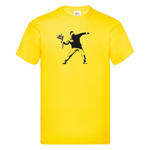 Shirt banksy flower - t-shirt,