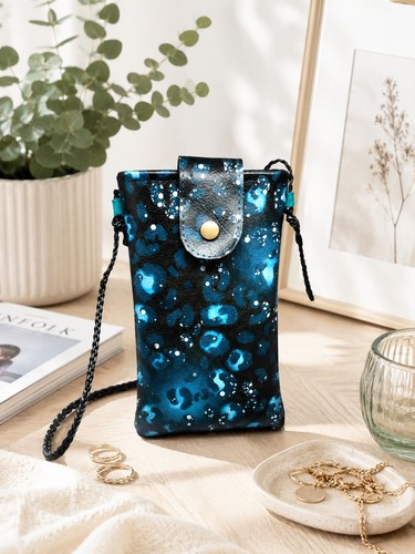 Handytasche kunstleder blau - handytasche,