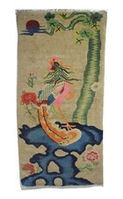 ECK4545 Handgeknüpfter Original China Teppich Pau Tao Unikat Wolle antik 141x71