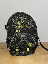 Coocazoo Schulrucksack ScaleRale - Gut Erhalten - Schwarz mit Gelb-grünem Muster