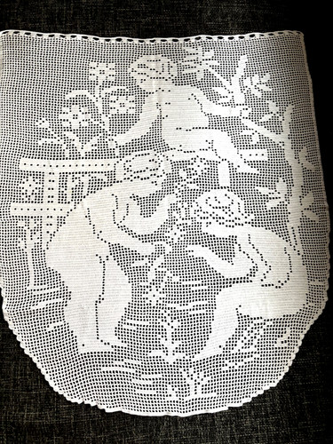 Antike häkelgardine - antike,
