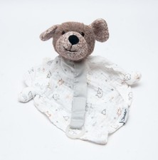 STERNTALER Hund Hanno weiß braun Schnullertuch klein Schmusetuch 18 x 18 cm