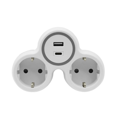 Zweifach steckdosenadapter - zweifach,
