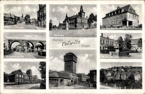 Oelsnitz vogtland markt - ak,