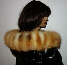 Luxus Fuchs Pelz Kapuze Kragen