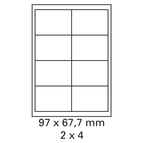 100 bögen etiketten - bögen, 67,7