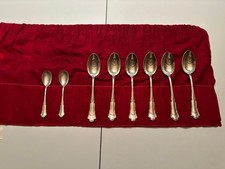 Wilkens Dresdner Barock 800er Silber 6 Menü Esslöffel & 2 Teelöffel