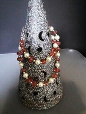 Kette Perlen Farbsteine