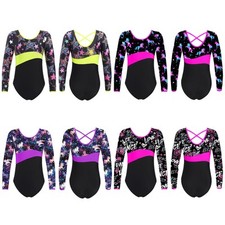 Kinder Mädchen Leotard Tanzkleidung Pullover Fitness Bodysuit Sport Kostüm