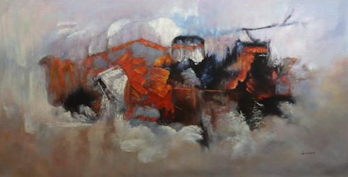 ölgemälde 90x180 modern - Ölgemälde,
