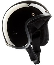 Motorradhelm schwarz retro