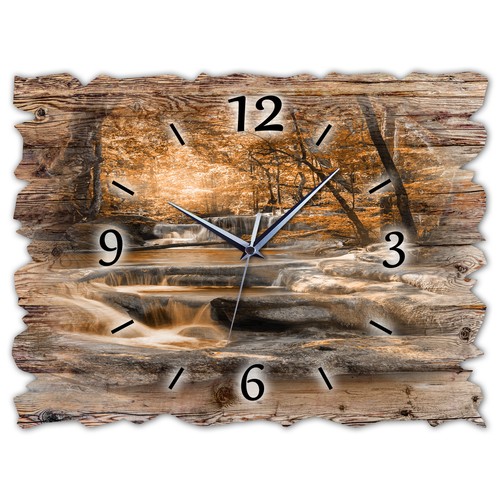 Holz wanduhr leise lautlos - bm,