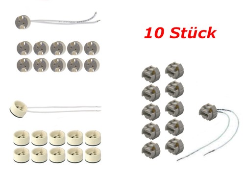 10x lampenfassung led halogen - 10x,